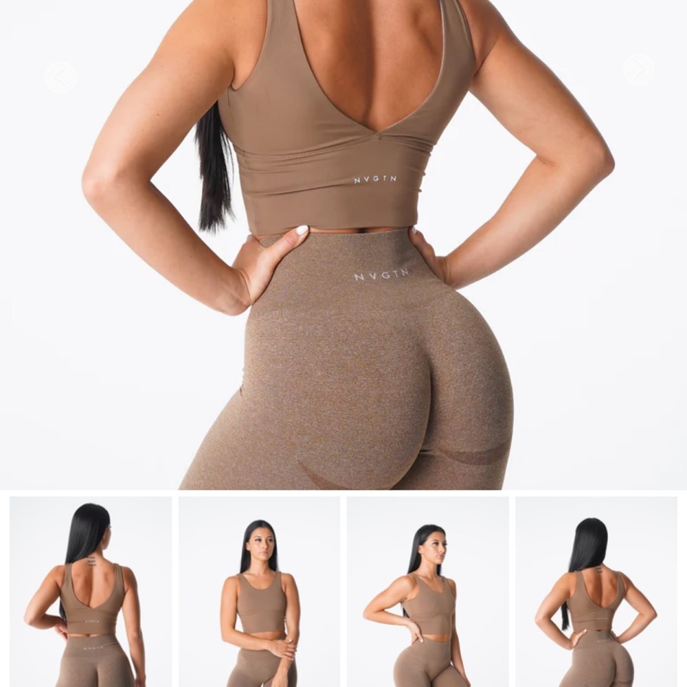 NVGTN Mocha Essence Sports Bra - size Large